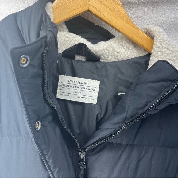 REI Co-op Jacket Women's XL Norseland Insulated 650 DOWN Parka 2.0 Black EUC - Picture 5 of 10